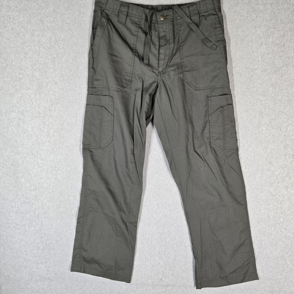 Carhartt Men Pants REGULAR S Olive Green Cargo Work Bootcut Ripstop C54108